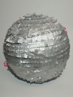 пиньята серебряный шар